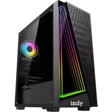 İzoly Izoly Shadow 1x Argb Fanlı Rgb LED USB 3.0 Temperli Cam  Atx Oyuncu Kasası-Psu Yok