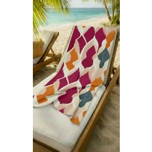 Miami Beach Batik Desenli Renkli Yüksek Su Emici 70X150CM Plaj Havlusu