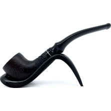 Dapper Half Bent Billiard Briar (Gül Kökü) 9 mm Filtreli El Yapımı Pipo - 3563