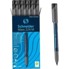 Schneider Asetat Kalem 1,0 mm Maxx 224 M Siyah 10'lu Paket