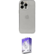 TKÇ Ieg™ Iphone 13 Pro Max Kılıf Ufuk Minimal Özel Seri - Siyah Bilvis 5in1 3D Magic Cam Ekran Ko