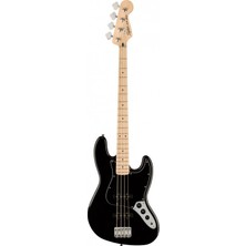 Fender 0378603506 Squier Affinity Jazz Bass Gitar | Akçaağaç Klavye, Siyah Renk, Ince ve Hafif Gövde, J-Bass Tekli Manyetikler