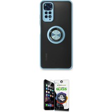 TKÇ Ieg™ Redmi Note 11 Kılıf Yörünge Çizgi - Şeffaf Temperli Cam Ekran Koruyucu