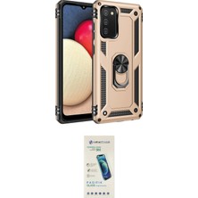 Masa Dostu Ieg™ Galaxy A03S Kılıf Ahenk Klasik Koleksiyonu - Şeffaf Pasifik Cam Ekran Koruyucu