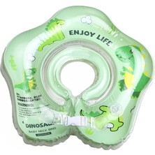 Bigstoy Bebek Simidi Çift Emniyet Kilitli Dinosaur Yüzme Simidi, Anti-Panik Bebek Havuz & Deniz Simidi (Yeşil)