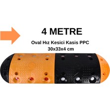 Trafik Plus Oval Hız Kesici Ppc, Kapaklı Yol Kasisi Set - 4 Metre