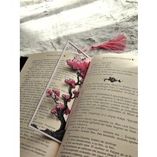Dağ Teknoloji Sakura Ağacı Tasarımlı Kitap Ayracı 3D Baskı Dekoratif Okuma Ayracı Bookmark