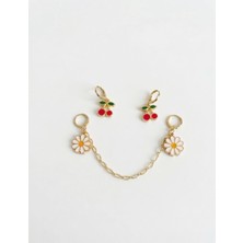 Gistoria Kiraz ve Papatya Figürlü Zincirli Ayakkabı Süsü