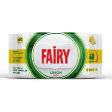 4 Adet Fairy Yüzey Temizlik Mendili Limon Yağlı 100'LÜ