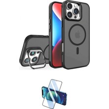 TKÇ Ieg™ Iphone 16 Pro Kılıf Akış Form - Siyah 3D Antistatik Cam Ekran Koruyucu