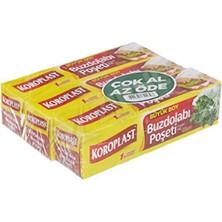 4 Adet Koroplast 3'lü Çok Al Az  Öde Buzdolabı Poşeti Büyük 20'li