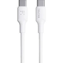 Voltme C2275 CE203 60W Usb-C To Usb-C Hızlı Şarj ve Veri Kablosu 2 Metre - Beyaz