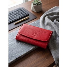 Deer Deri Temple Model Hakiki Deri Kadın Cüzdan