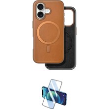 TKÇ Ieg™ Iphone 16 Kılıf Pusula Işık Koleksiyonu - Siyah 3D Antistatik Seramik Nano Ekran Koruyu