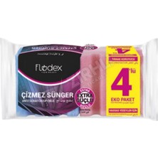 2 Adet Flodex Çizmez Sünger Oluklu 4'lü