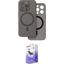 TKÇ Ieg™ Iphone 16 Pro Kılıf Çekirdek Klasik - Siyah Bilvis 5in1 5d Magic Hayalet Cam Ekran Koruy