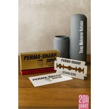 İsmiyle Al Permasharp 10 Adet Tıraş Jileti Tıraş + Tıraş Malzeme Kutusu Set