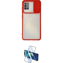 TKÇ Ieg™ Galaxy A71 Kılıf Vadi Çizgi - Siyah 3D Antistatik Cam Ekran Koruyucu