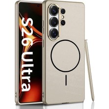 Samsung Galaxy S26 Ultra Uyumlu Manyetik Magsafe Destekli Kalem Bölmeli Silikon Kılıf