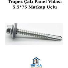 Seka Hand Tools Trapez Çatı Panel Vidası 5.5*75 Matkap Uçlu 100 Adet