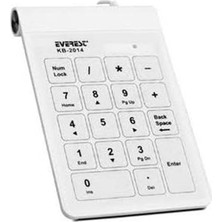 KB-2014 Beyaz USB Dokunmatik Numerik Standart Klavye