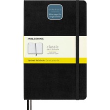 Moleskine Classic Expanded Sert Kapak Kareli Defter 13X21 Black