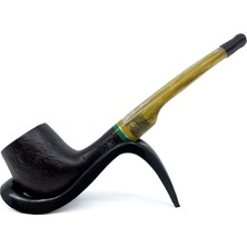 Dapper Half Bent Billiard Briar (Gül Kökü) 9 mm Filtreli El Yapımı Pipo - 3553