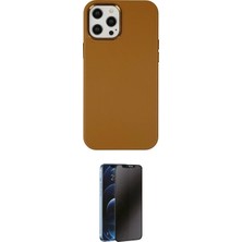 TKÇ Ieg™ Iphone 12 Pro Max Kılıf Çekirdek Çizgi - Siyah 3D Antistatik Hayalet Cam Ekran Koruyucu