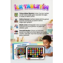 Farbu Oyuncak Sesli Işıklı Müzikli 100 Etkileşimli Alfabe Kelime Hayvanları Öğreten Eğitici Oyuncak Tablet