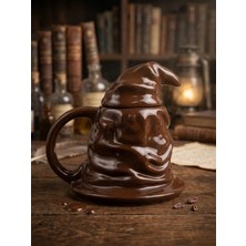 Dörtel Tedarik Harry Potter Seçmen Şapka Tasarımlı Kapaklı Seramik Kupa Bardak