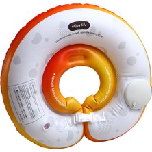 Bigstoy Bebek Yüzme Simidi Pompa Gerektirmeyen 0-1 Yaş Çift Emniyet Kilitli Turuncu Simit