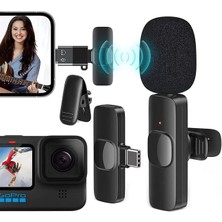 Magicvoice K8 Kablosuz Type-C Vlogger Yaka Mikrofonu (Android, Gopro, Osmo Action, Iphone, Ipad)