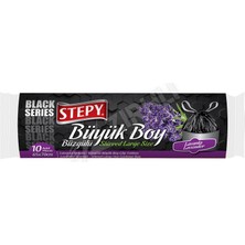 4 Adet Stepy Büzgülü Çöp Torbası Lavanta Kokulu Büyük Boy