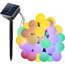 SGE Opak Renkli Güneş Enerjili 5 Metre 48 LED Rgb Işık Bahçe Teras Parti Balkon Süsü Aydınlatma Lambası