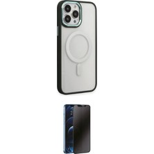 TKÇ Ieg™ Iphone 15 Pro Kılıf Yankı Işık Özel Seri - Siyah 3D Antistatik Hayalet Cam Ekran Koru