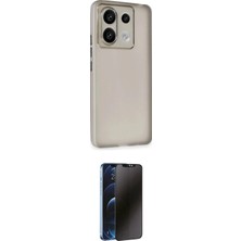 Masa Dostu Ieg™ Redmi Note 13 4g Kılıf Atlas Minimal Prime - Siyah 3D Antistatik Hayalet Cam Ekran Koruyuc