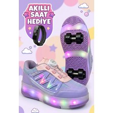 Diggo Kids Çocuk Işıklı Patenli Spor Ayakkabı LED Tekerlekli Model - Teker Ister Spor Ayakkabı Ister Paten