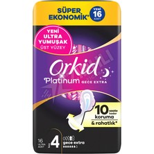 4 Adet Orkid Ultra Platinum 4'lü Gece Ekstra 16'lı