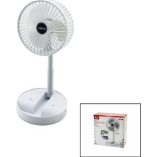 TKÇ Masa Üstü Vantilatör USB Şarjlı Katlanır Fan=16.4cm - Uzayan AYAK=12.5-19CM 180 Derece Dönebi