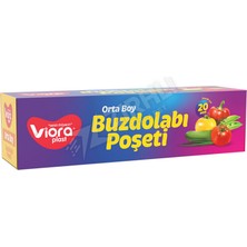 2 Adet Viora Buzdolabı Poşeti Orta Boy 20'li