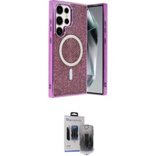 TKÇ Ieg™ Galaxy S24 Ultra Kılıf Eksen Çizgi - Siyah Vanessa Magic Hayalet Cam