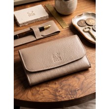 Deer Deri Temple Model Hakiki Deri Kadın Cüzdan