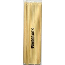 Omeyva Ahşap Bambu Sivri Uçlu Patates Kızartma Çubuğu Çöp Şiş - Boy:35 Cm./en:5 Mm. -100 Adetlik 1 Paket