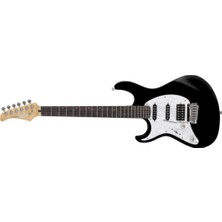 Cort G250LHBK Solak Elektro Gitar | Siyah Renk, Sol El Uyumlu, S-S-H Manyetik Dizilimi, Tremolo Köprü Sistemi