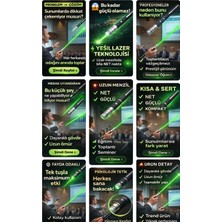 Kaia Life Yeşil Lazer Işık Kalemi Uzun Menzil ve Dayanıklı Gövde