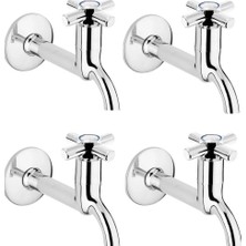 TKÇ Ieg™ 4lü Artı Aç Kapa 4 Kollu Krom Çevirveli Musluk Duvardan Tek Girişli