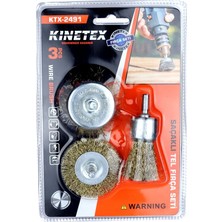 TKÇ 3pcs  Saçaklı Tel Fırça Seti