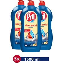 Pril Sirke Gücüyle 1500 ml Bulaşık Deterjanı 3'lü Özel Seri Parlak ve Hijyenik Sonuç