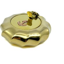 Bıyıklı Tobacco Denizci Temalı Saf Pirinç Kapaklı Küllük – 7 cm