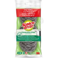 5 Adet Scotch Brite Paslanmaz Çelik Ovma Teli 2+1